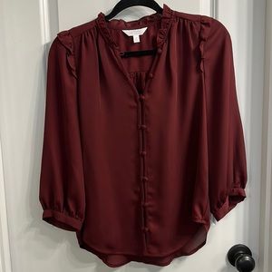 Lauren Conrad Burgundy Blouse